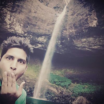 myself at devkund waterfall