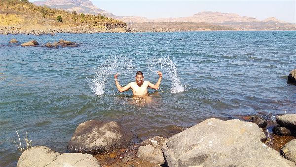 bath in the morbe dam